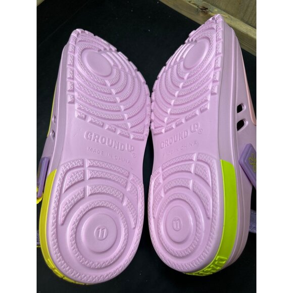 SpongeBob SquarePants X Patrick Pink & Yellow Slip-On Sandals Mule Size 11 - Picture 10 of 10
